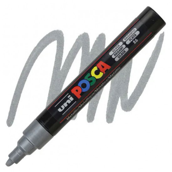 ΜΑΡΚΑΔΟΡΟΣ POSCA PC-5M ΑΣΗΜΙ ΜΑΡΚΑΔΟΡΟΣ POSCA PC-5M ΑΣΗΜΙ
